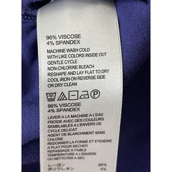 Tommy Bahama Women's Purple Ruched Sides Split Shoulder Top Size Small - Picture 7 of 8